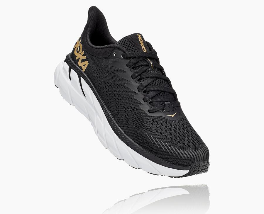 Hoka One One Løbesko Dame - Clifton 7 - Sort/Hvide - 210849UVY